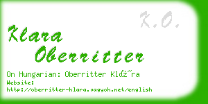 klara oberritter business card